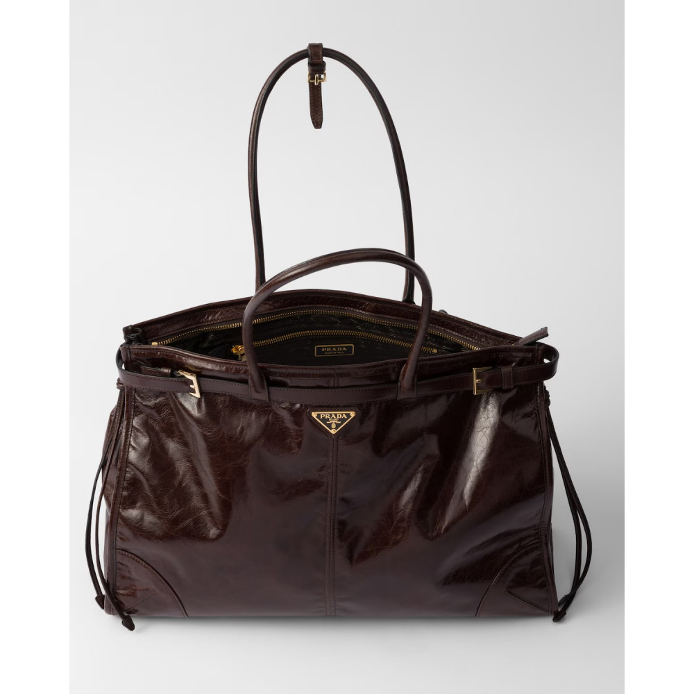 Prada Bonnie Oversized Leather Handbag