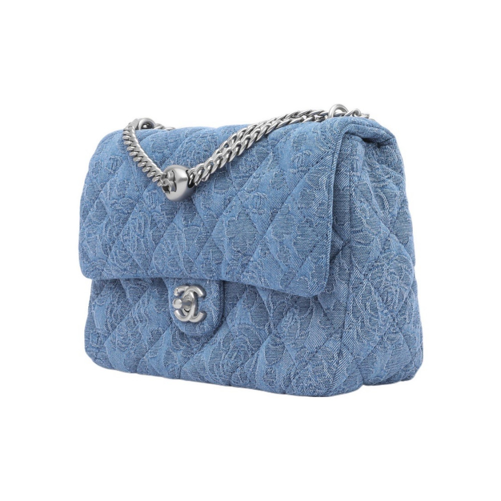 Chanel Denim Mini Flap Bag Bule