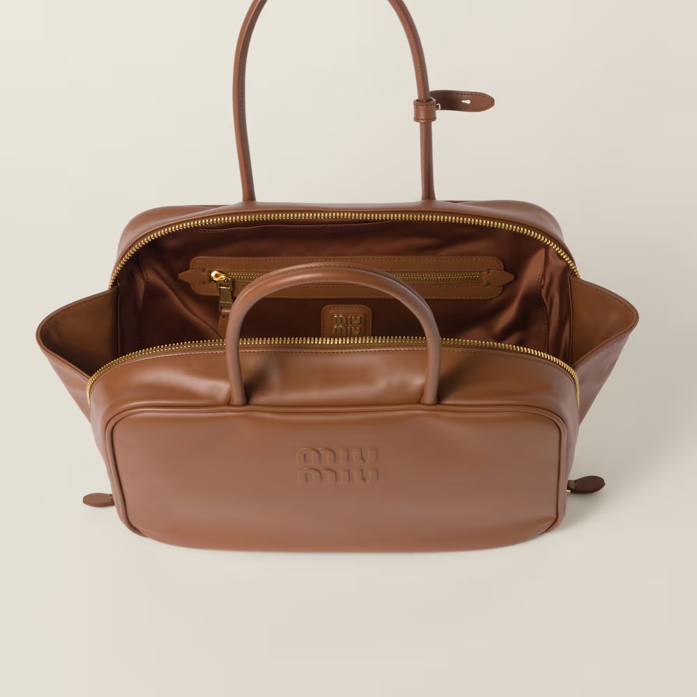 Leather Beau Handbag Cognac Color