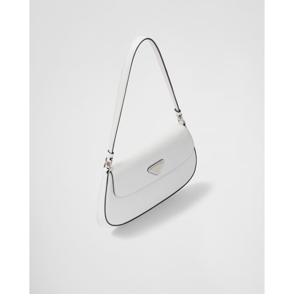 Prada Cleo Small Gloss Leather Flip Shoulder Bag