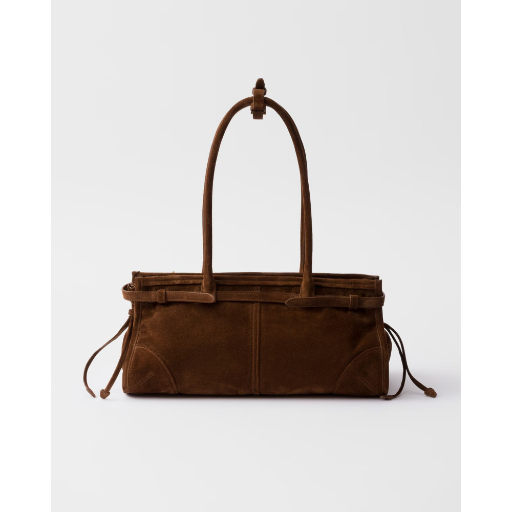 Prada Bonnie Medium Suede Leather Handbag