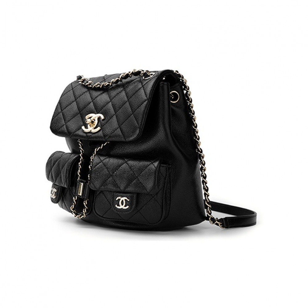 Chanel Grained Calfskin Backpack 