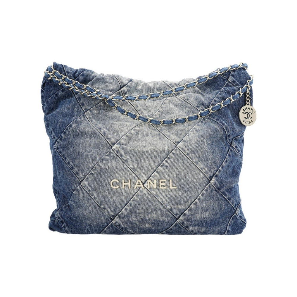 Chanel 22 Handbag Washed Denim