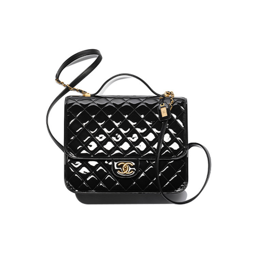 Chanel 22K Patent Calfskin Backpack