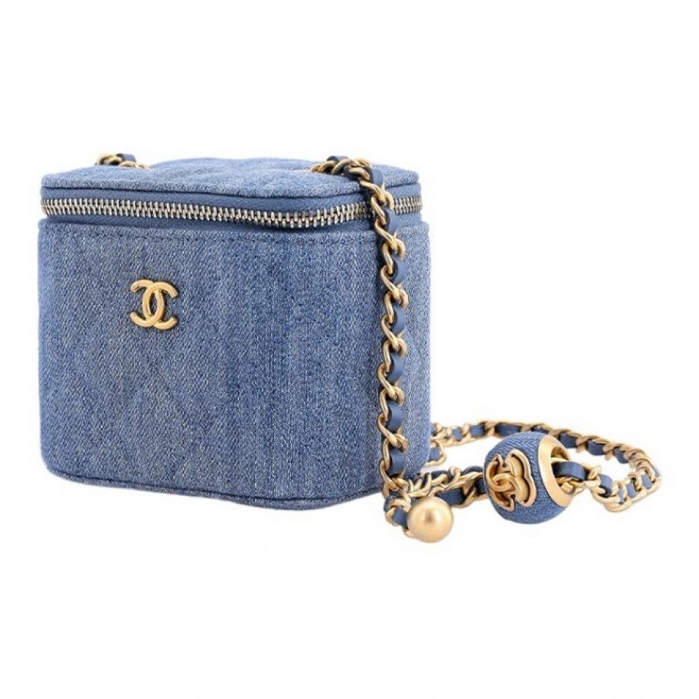 Chanel Denim Box With Chain
