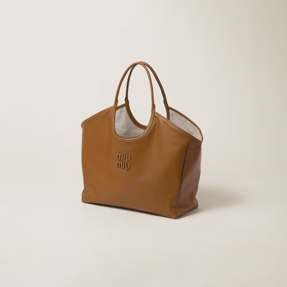 Ivy Leather Handbag Cognac Color