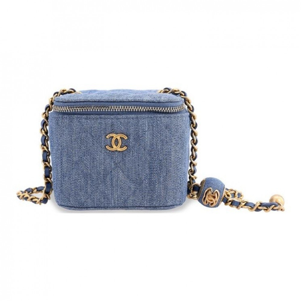 Chanel Denim Box With Chain