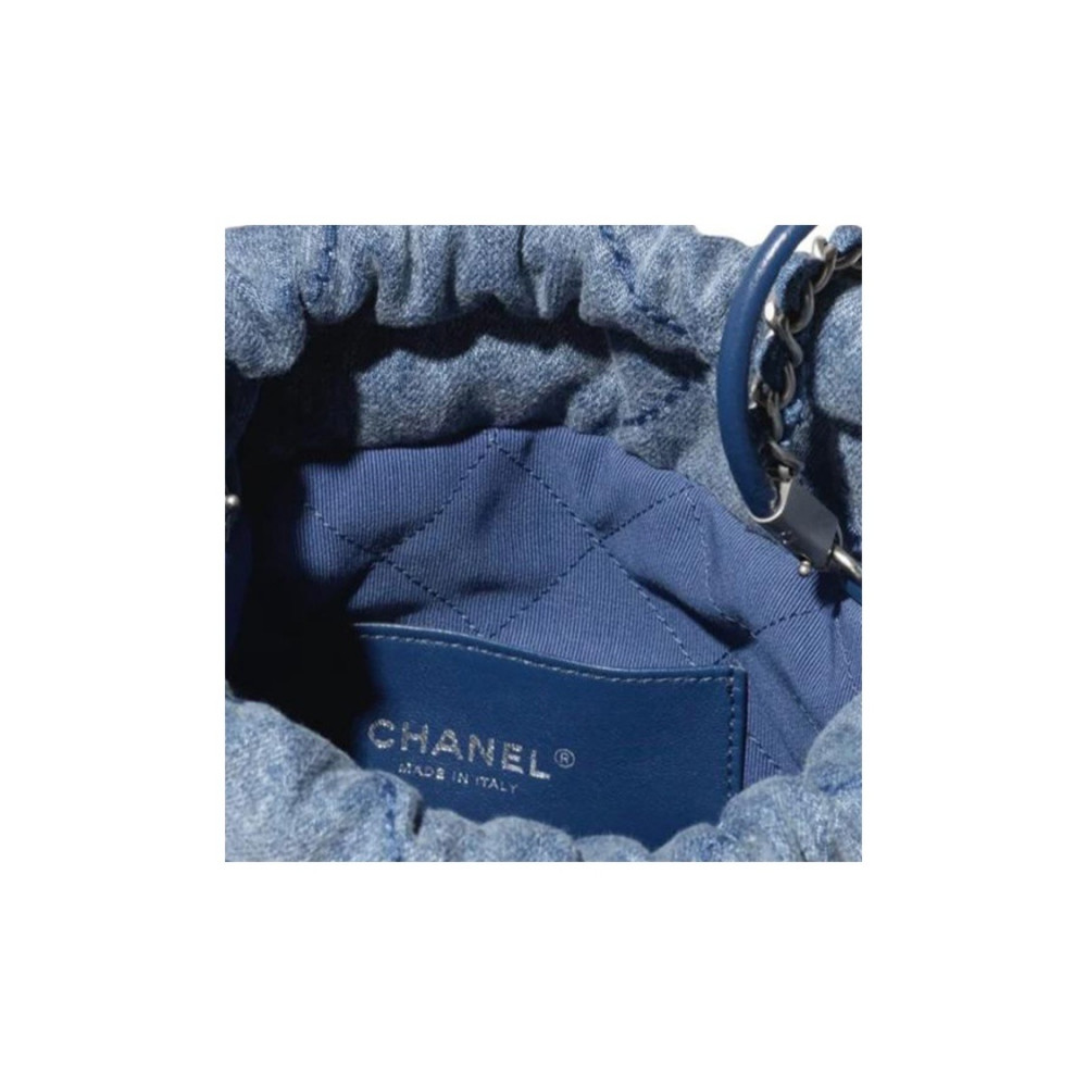 Chanel Mini 22 Handbag Denim With Rivet