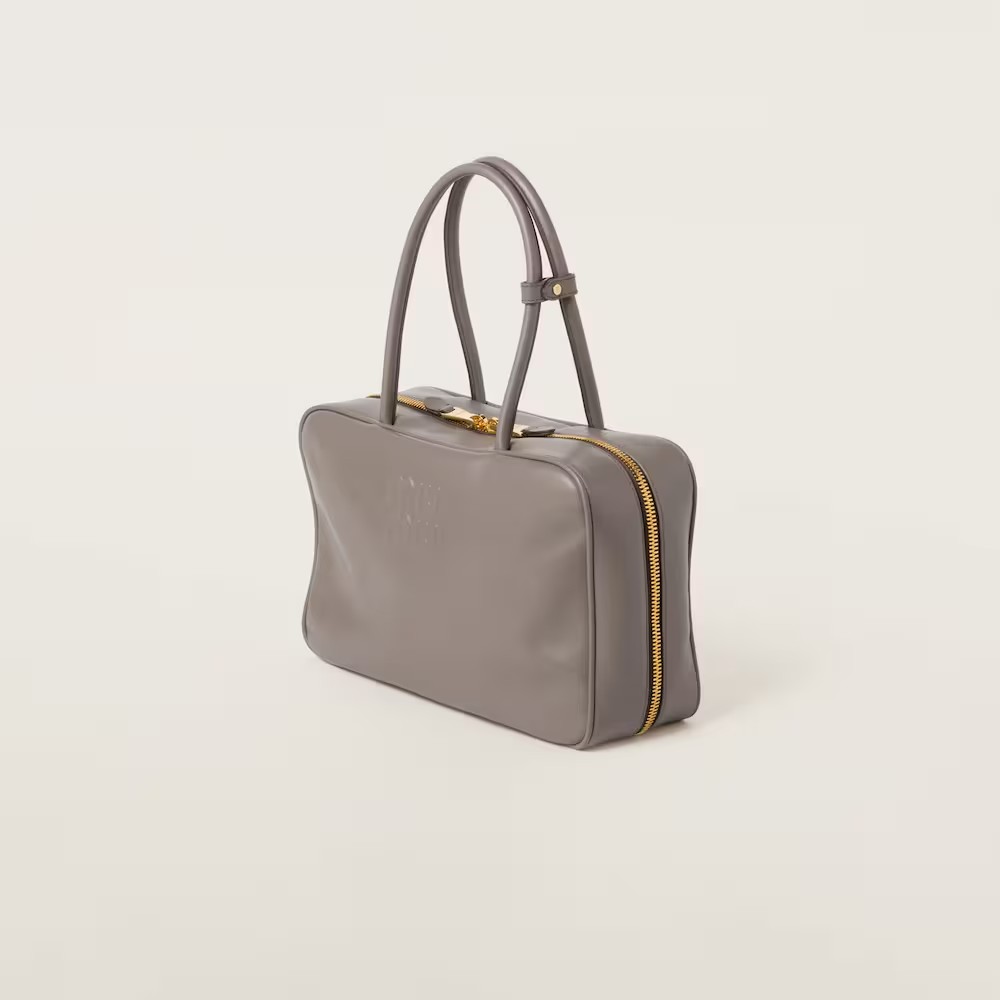 Leather Beau Handbag Clay-Gray