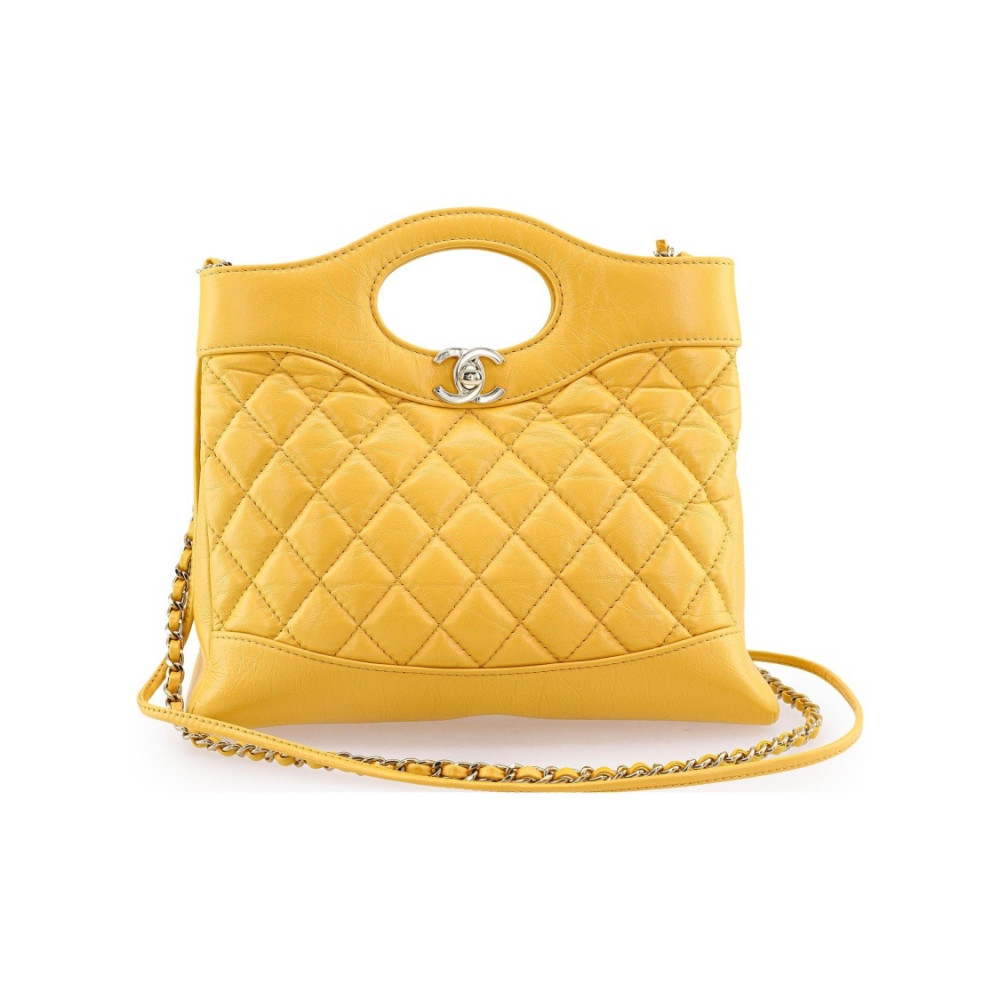 Chanel Calfskin 31 Mini Shopping Bag Yellow