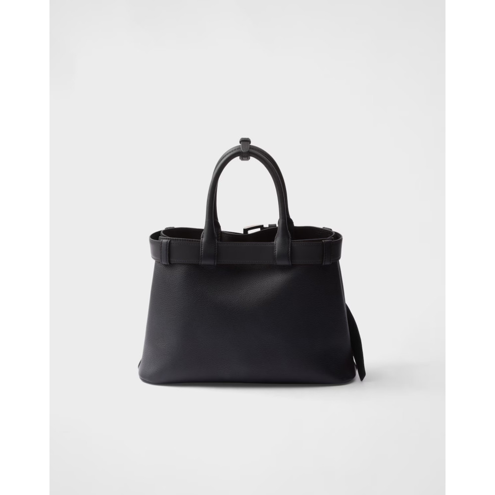 Prada Buckle Small Leather Band Handbag
