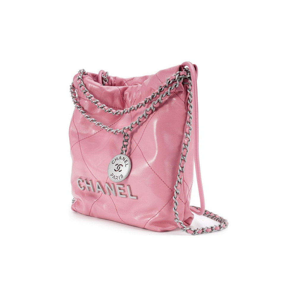 Chanel 22 Mini Handbag Dark Pink