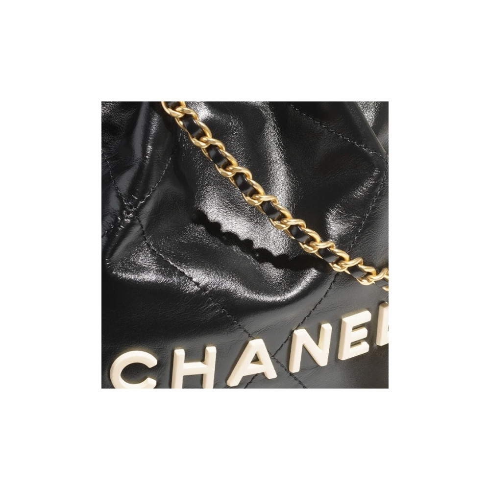Chanel 22 Mini Handbag White Logo