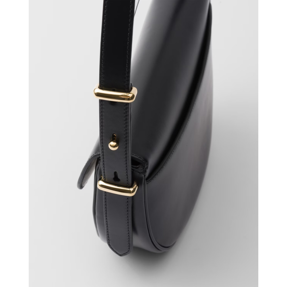Prada Arqué Flip Leather Shoulder Bag