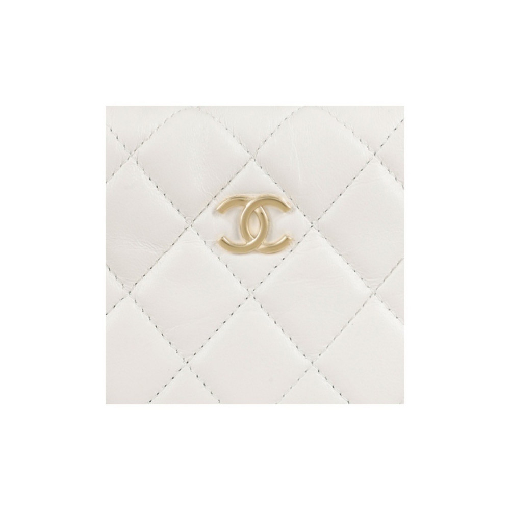 Chanel 23C Pouch Evening Bag White