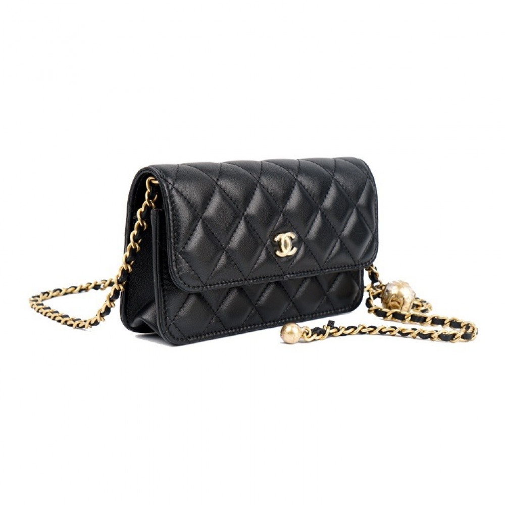 Chanel 23C Gold Ball Sheepskin Phone Bag