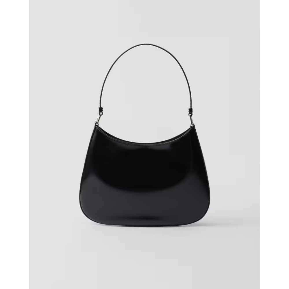 Prada Cleo Glossy Leather Shoulder Bag