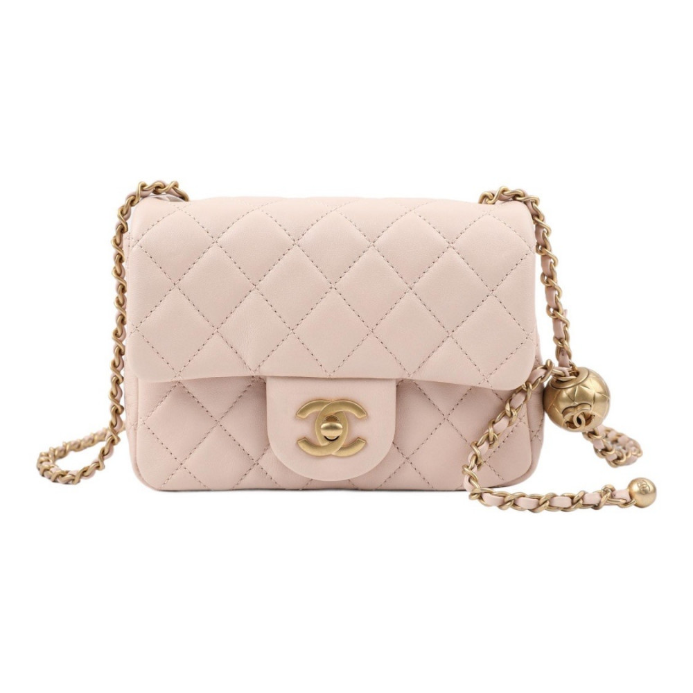 Chanel Flap Bag Gold Ball Pink