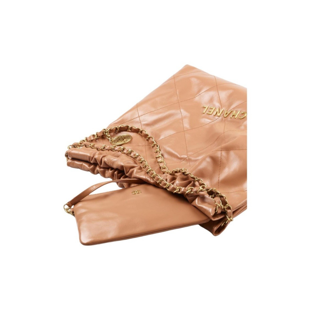 Chanel 22 Hand Bag Caramel