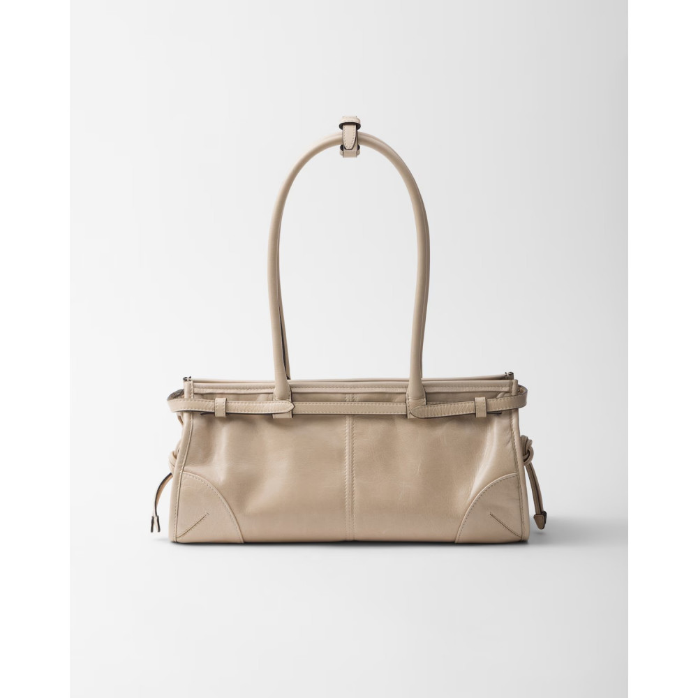 Prada Bonnie Medium Leather Handbag Lilac