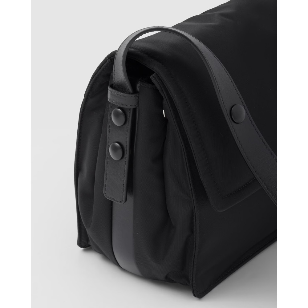 Medium-Sized Padded Re-Nylon Shoulder Bag