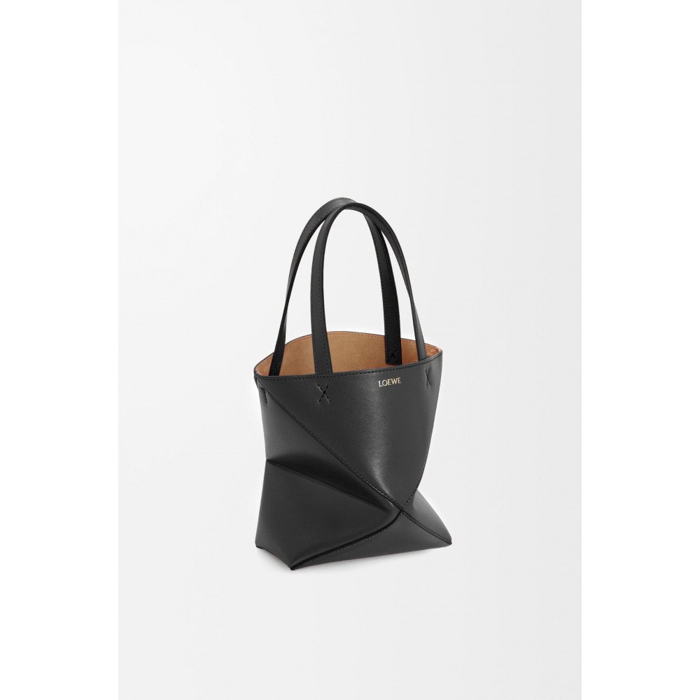 Mini Puzzle Fold Tote In Shiny Calfskin Mini Puzzle Fold Tote In Shiny Calfskin
