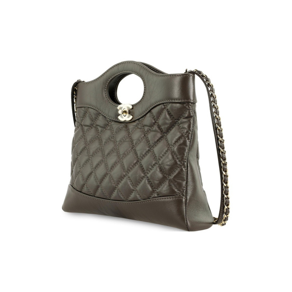 Chanel Calfskin 31 Mini Shopping Bag Brown