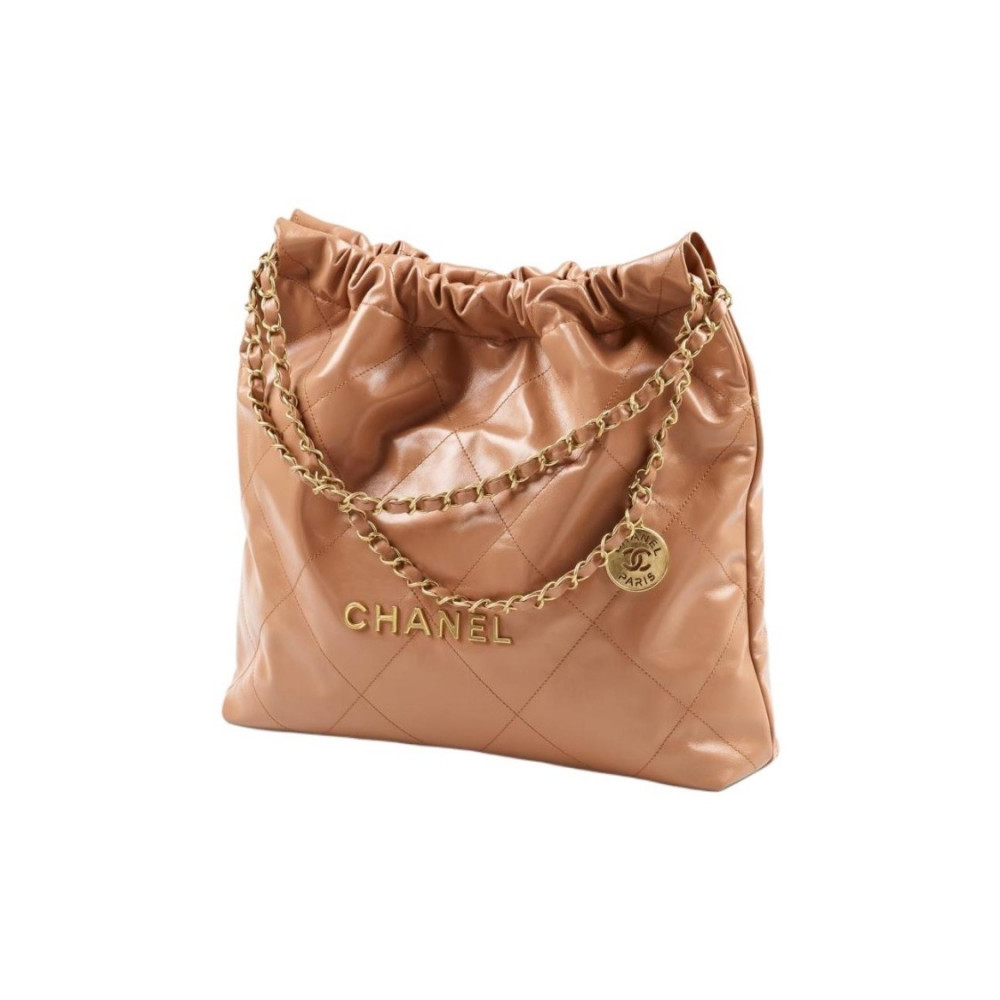 Chanel 22 Hand Bag Caramel