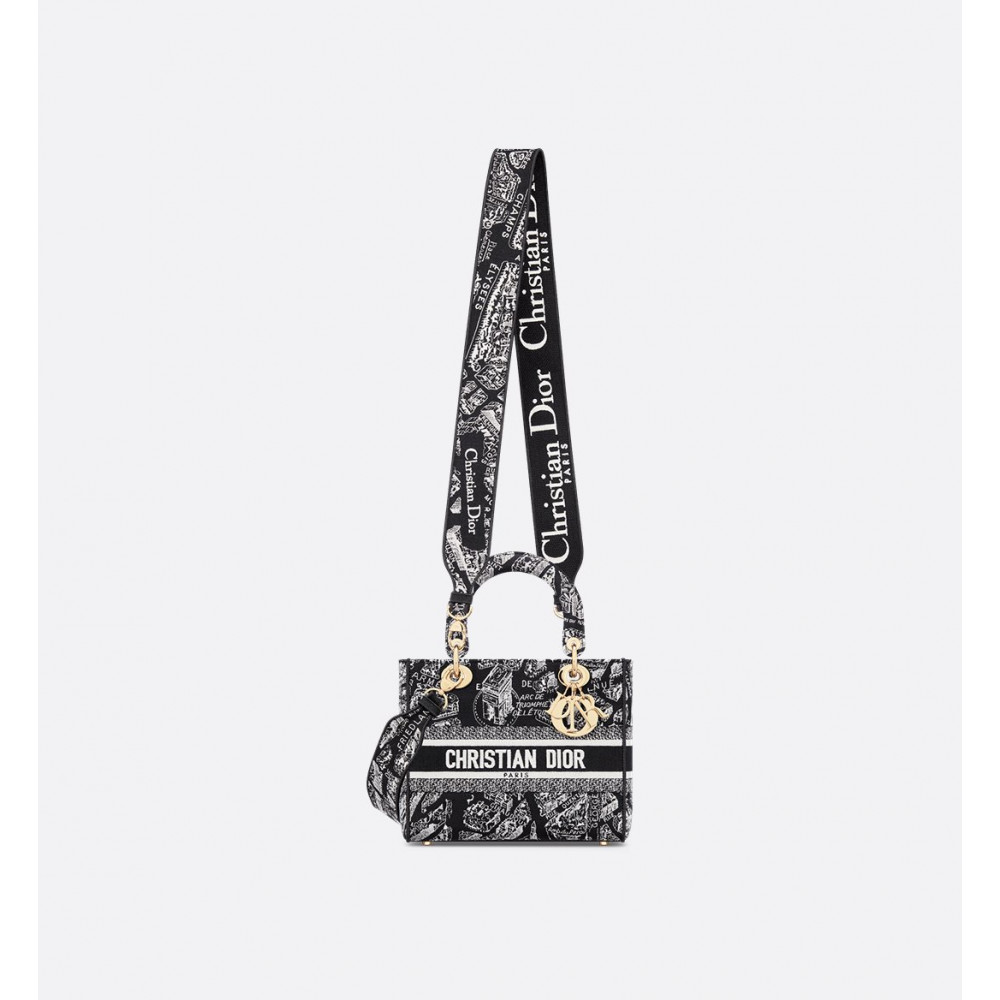 Medium Lady D-Lite Bag Embroidery