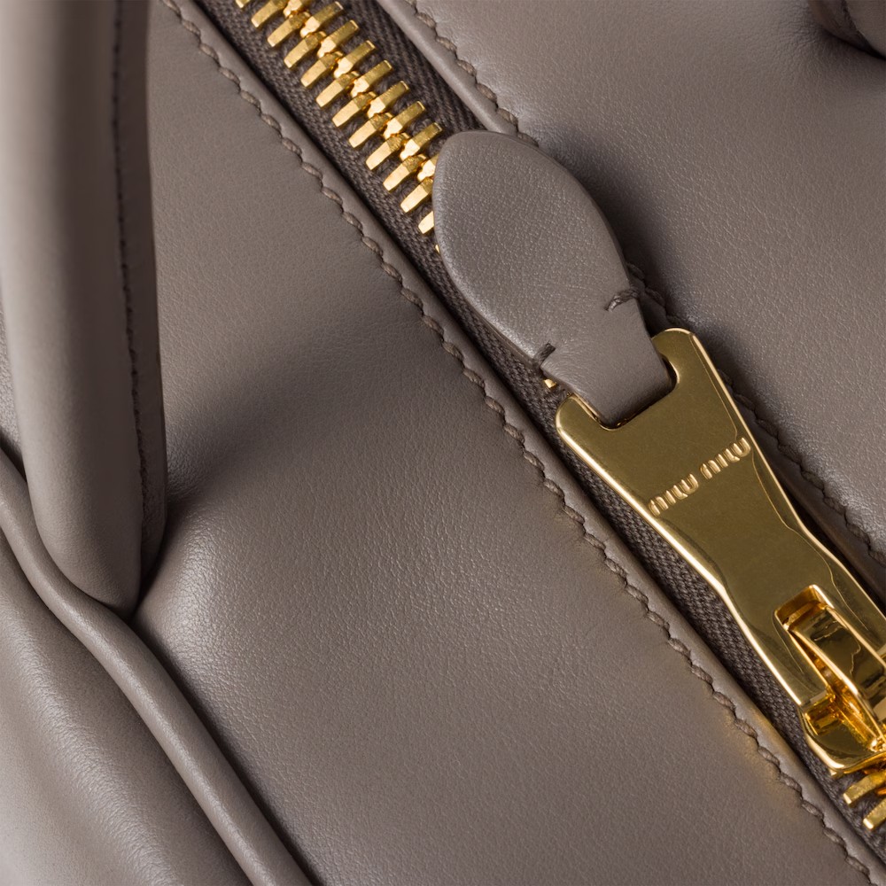Leather Beau Handbag Clay-Gray