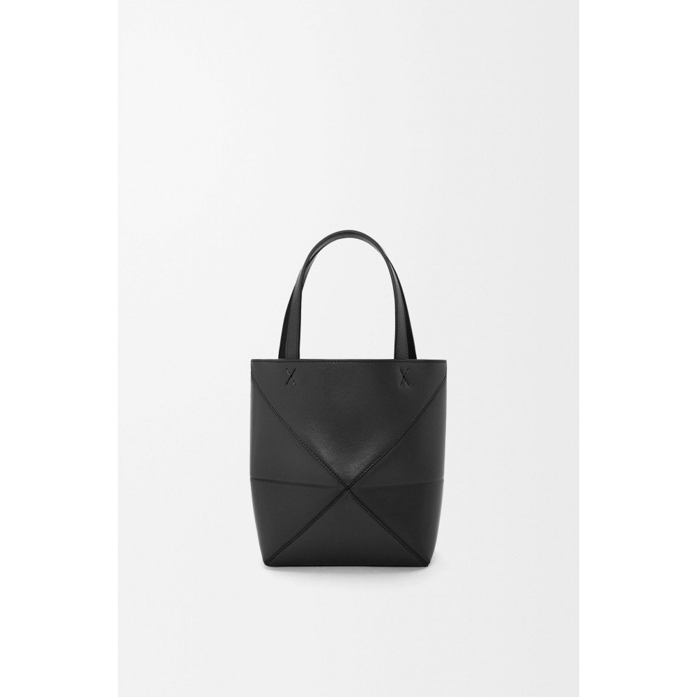 Mini Puzzle Fold Tote In Shiny Calfskin Mini Puzzle Fold Tote In Shiny Calfskin