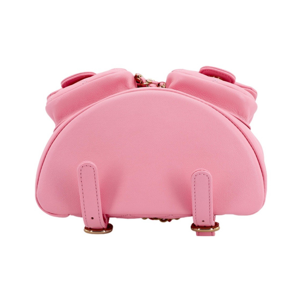 Chanel Grainer Shiny Calfskin Backpack  Pink