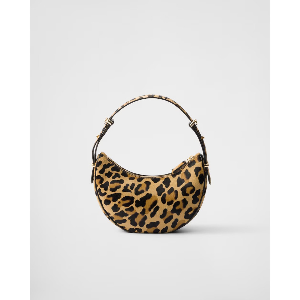 Prada Arqué Printed Leather Shoulder Bag