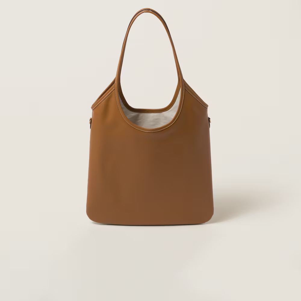 Ivy Leather Handbag Cognac Color