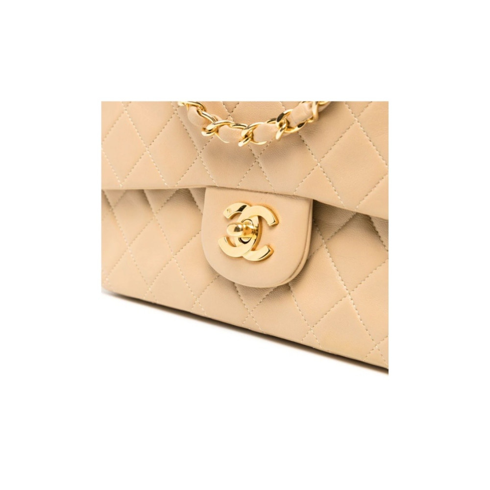 Chanel Grained Calfskin Classic Handbag Apricot
