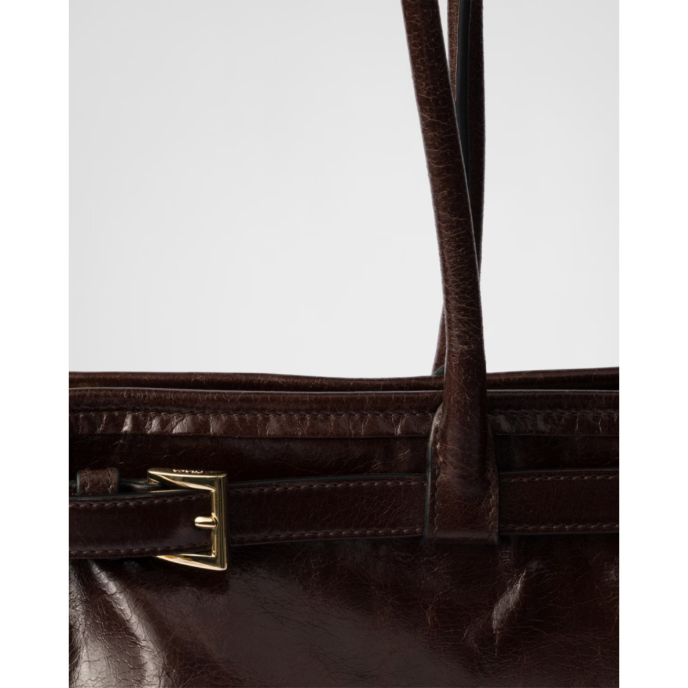 Prada Bonnie Oversized Leather Handbag