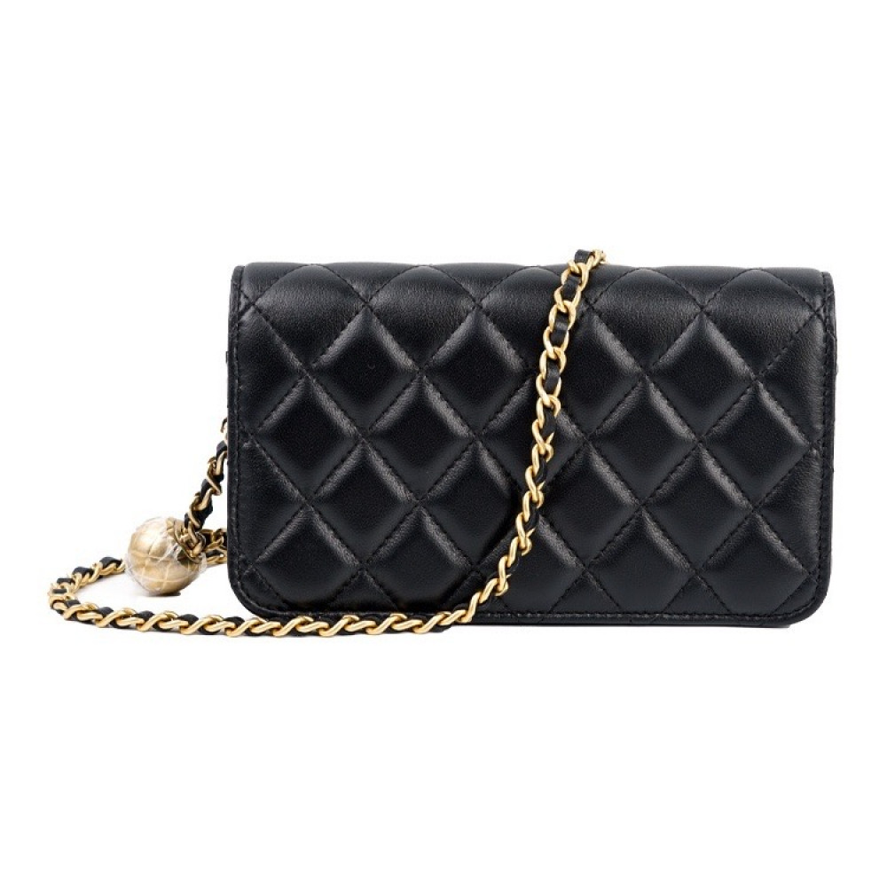 Chanel 23C Gold Ball Sheepskin Phone Bag