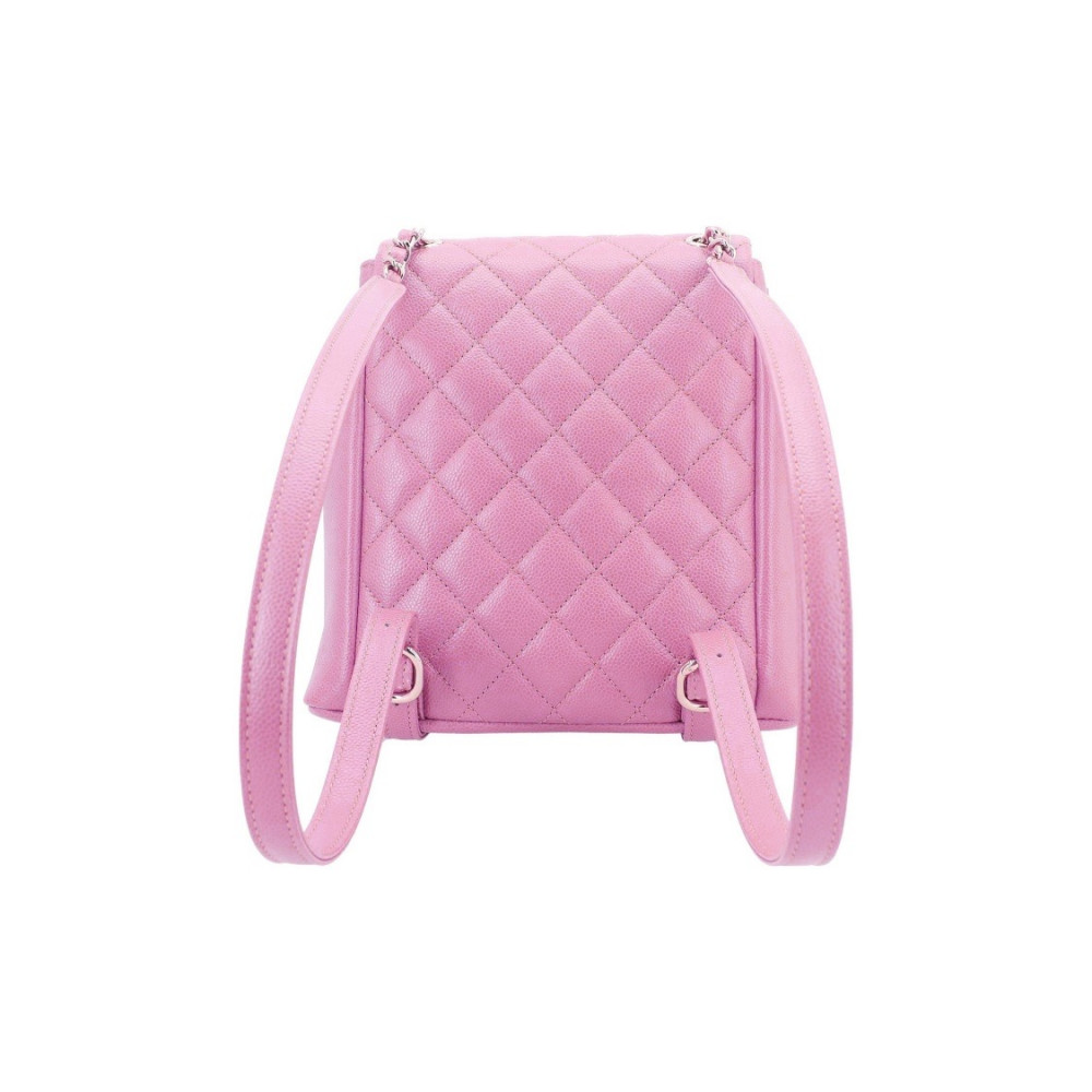 Chanel Grained Calfskin Backpack Lilac
