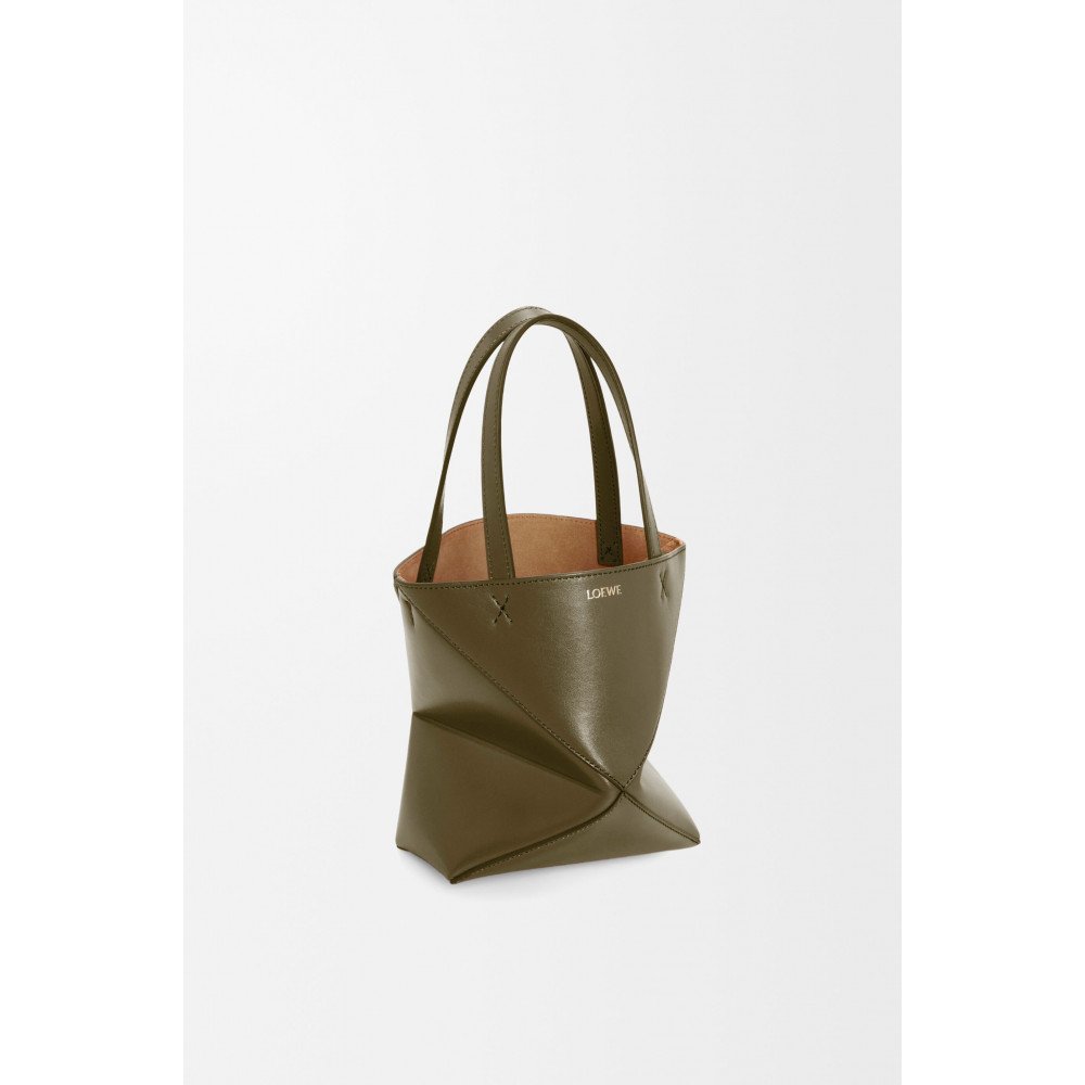 Mini Puzzle Fold Tote In Shiny Calfskin Mini Puzzle Fold Tote In Shiny Calfskin