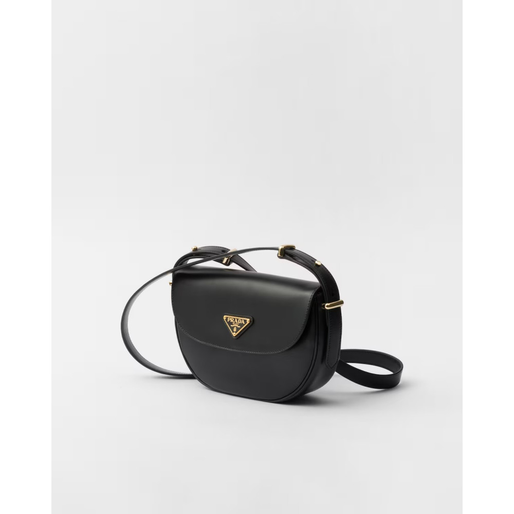 Prada Arqué Flip Leather Shoulder Bag