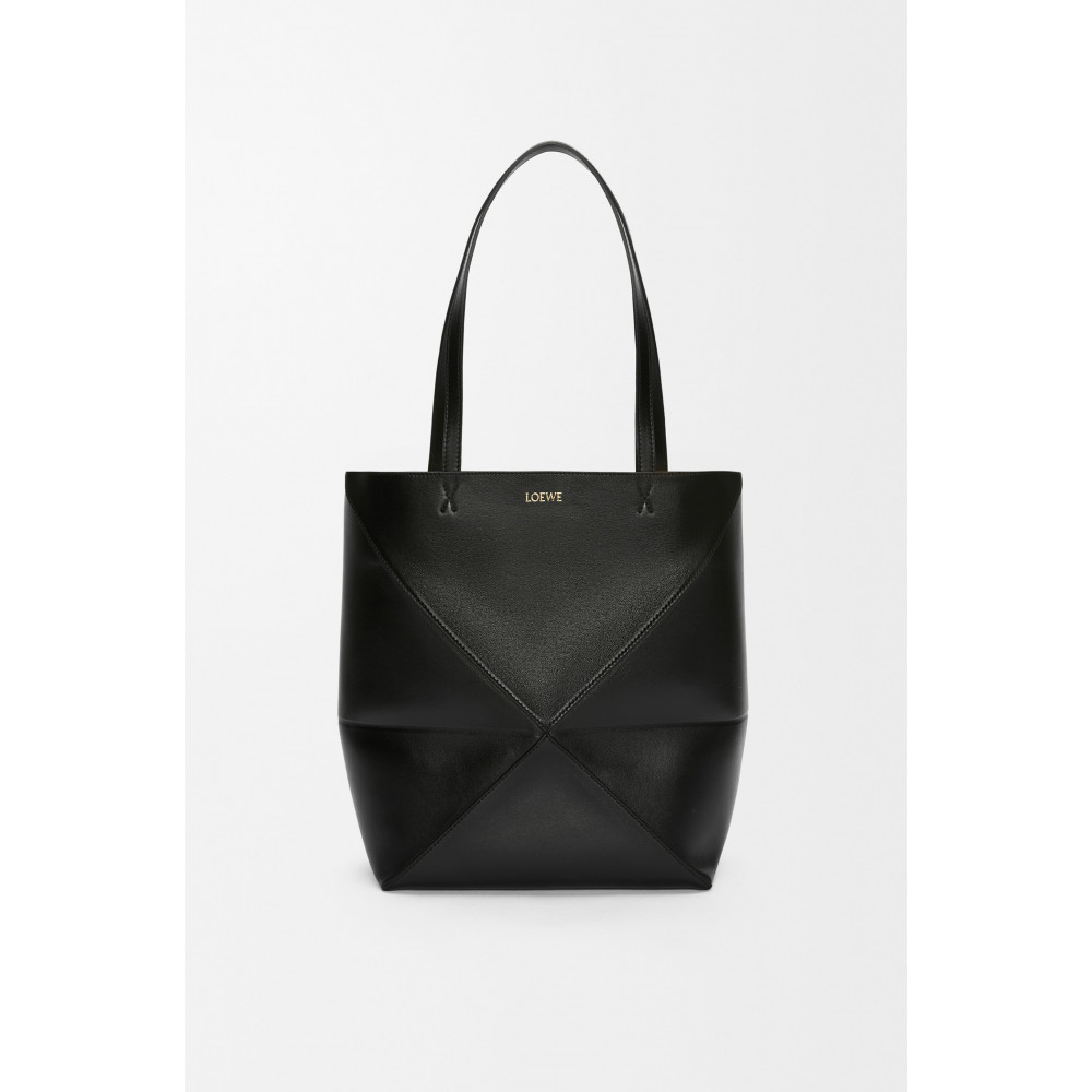 Medium Puzzle Fold Tote In Shiny Calfskin