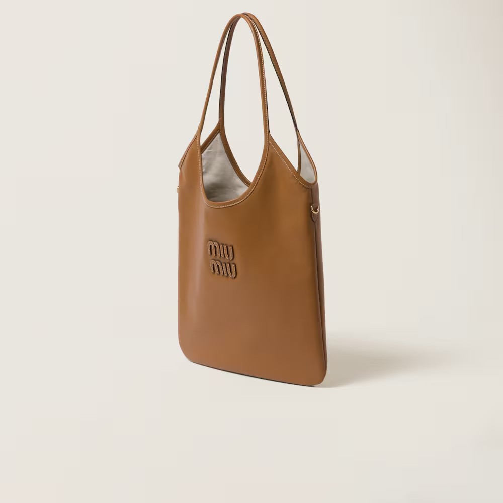 Ivy Leather Handbag Cognac Color