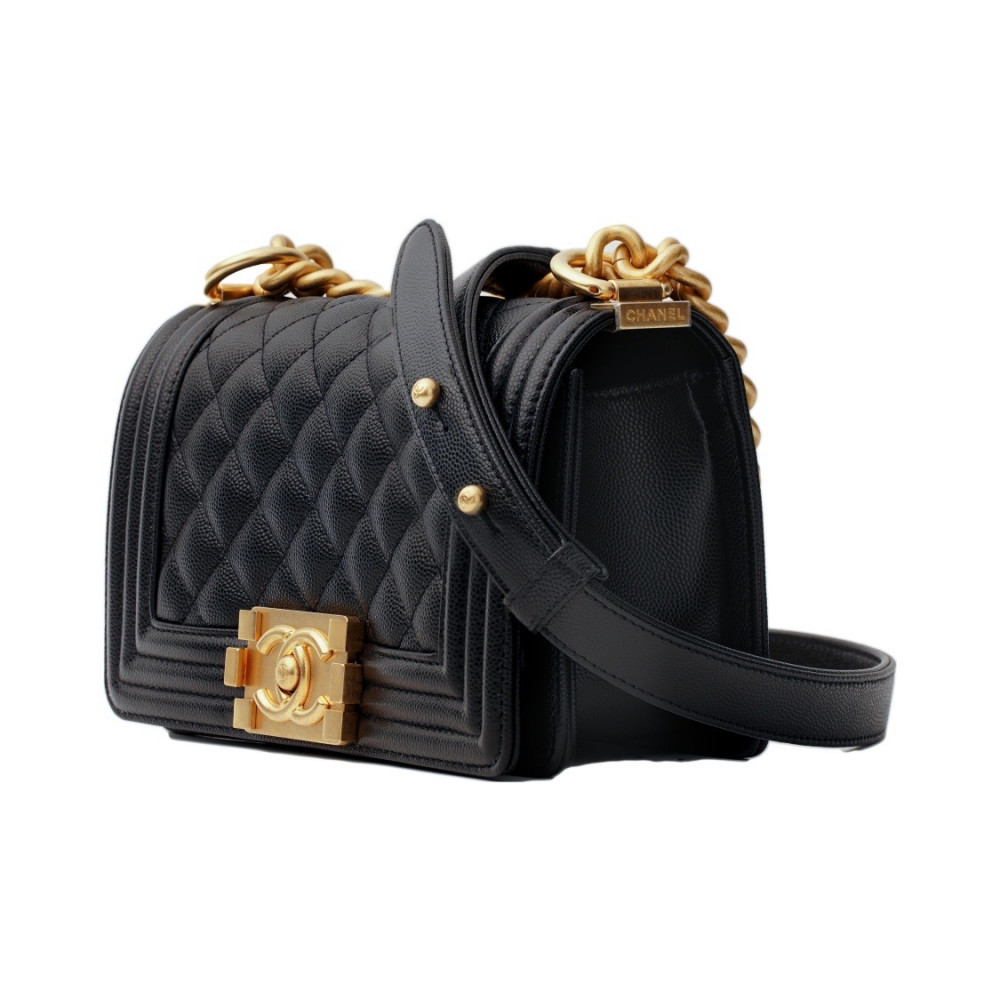 Grained Calfskin Boy Chanel Handbag