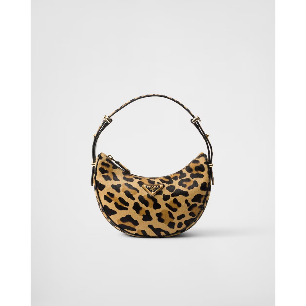 Prada Arqué Printed Leather Shoulder Bag