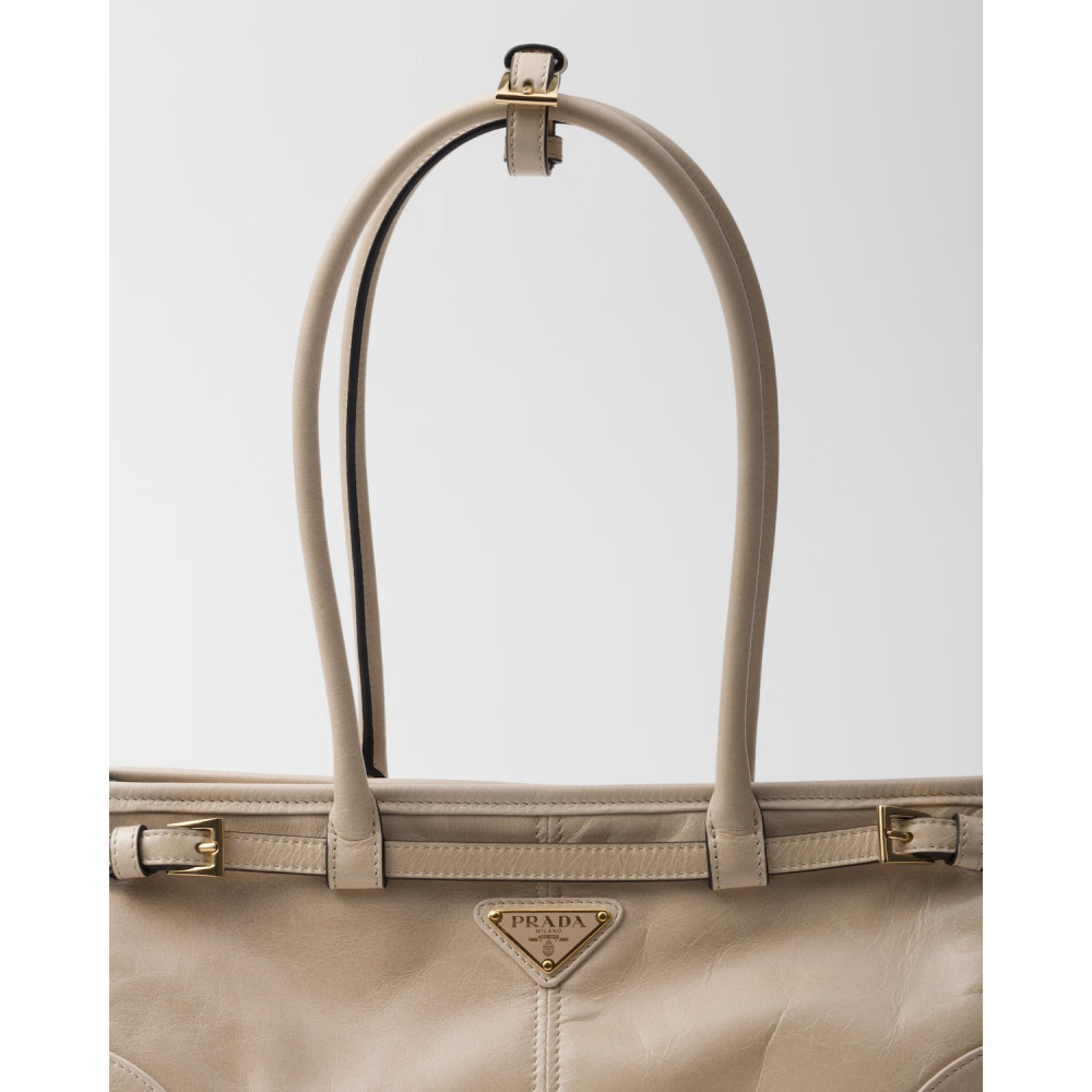 Prada Bonnie Medium Leather Handbag Lilac