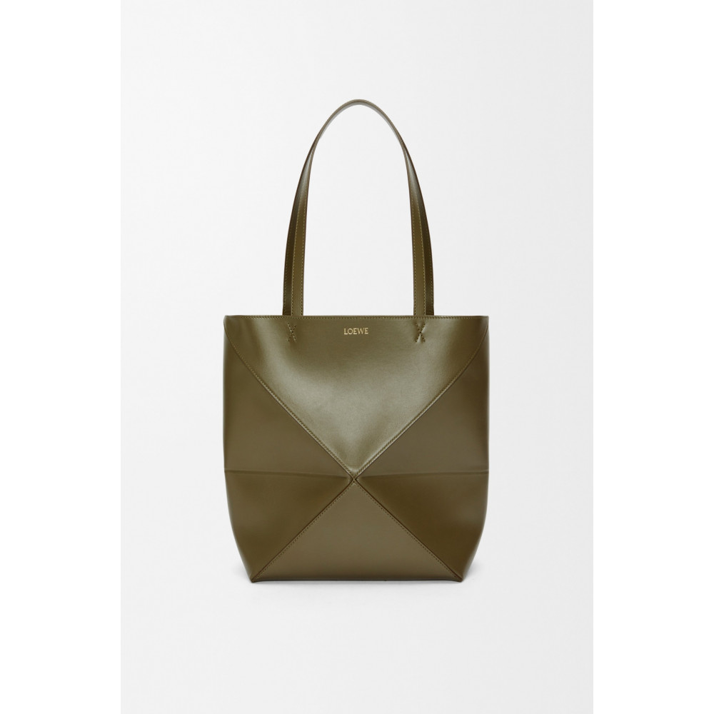 Medium Puzzle Fold Tote In Shiny Calfskin