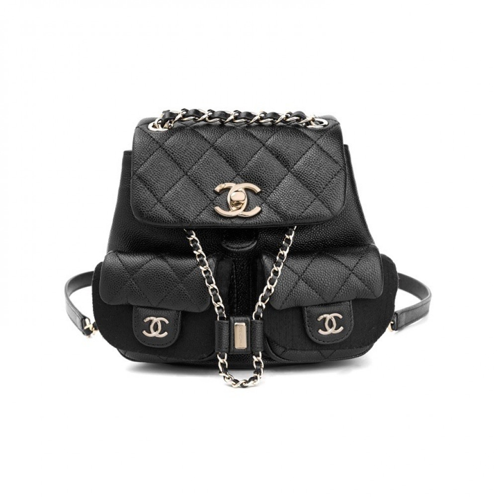 Chanel Grained Calfskin Backpack 
