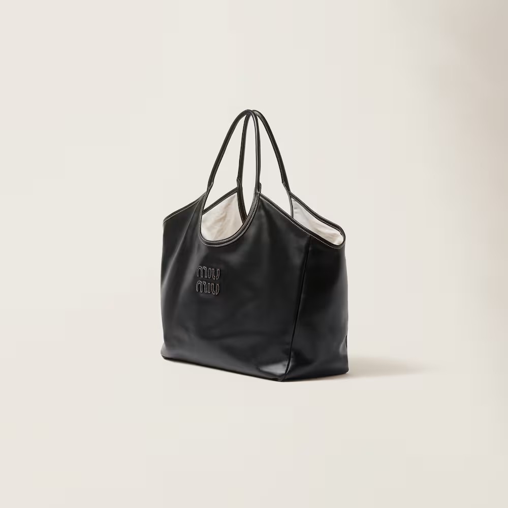 Ivy Leather Handbag Black