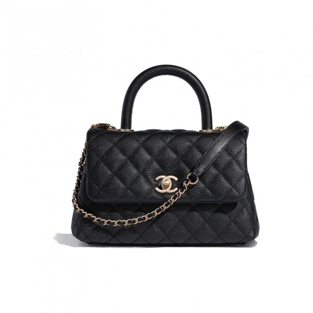 Chanel Classic Caviar Cocohandle Black