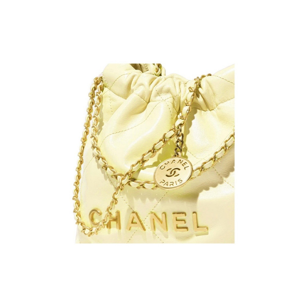 Chanel 22 Mini Handbag Yellow